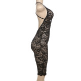 V Neck Lace Sleeveless Jumpsuit GZJQ-K24Q50518