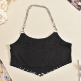 Sexy Backless Print Halterneck Tops GFRT-41302THG