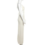 Knits Sleeveless Halterneck 2 Piece Skirts Set GZJQ-W24S49192