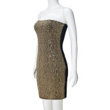 Sexy Sequin Tube Tops Dress GFRT-041738DBG
