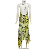Halterneck Hollow Out Backless Midi Dress GZJQ-K24D42930