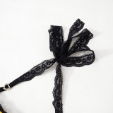 Print Lace Tie Up Halterneck MIni Dress MXBF-Q24DS426