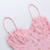 Halter Sexy Backless Floral Mini Dress FL-YJ24668MHO