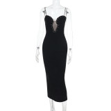 Sexy Sling Knits Slim Maxi Dress FL-XY24662PFO
