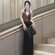 Sexy V Neck Lace Patchwork Maxi Dress FL-YL24496MHO