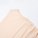 Slash Shoulder Hollow Out Maxi Dress FL-ZX24452PFO