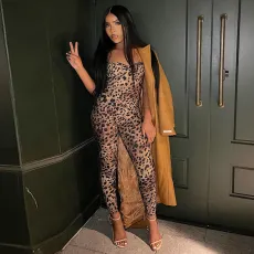 Sexy Leopard Print Sling Jumpsuit FL-JY24627MHO