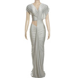 Irregular Hollow Out Maxi Dress GZJQ-K24D60047
