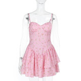 Halter Sexy Backless Floral Mini Dress FL-YJ24668MHO