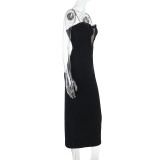 Sexy Sling Knits Slim Maxi Dress FL-XY24662PFO