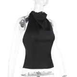 Sleeveless Satin Backless Top FL-JY24641PFO