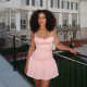 Sexy Solid Color Backless Sling Mini Dress FL-YJ24659PFO