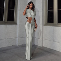 Irregular Hollow Out Maxi Dress GZJQ-K24D60047