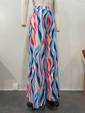Colorful Print Loose Wide Leg Pant OLYF-6170