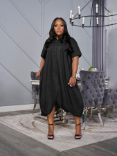 Plus Size Solid Color Loose Maxi Dress SFY-650
