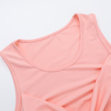 Sexy Solid Color Pleated Flutter Mini Dress FL-YL25006MHO