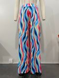 Colorful Print Loose Wide Leg Pant OLYF-6170