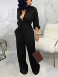 Solid Color Long Sleeve Slim Jumpsuit LSD-LD8602