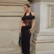 Sexy Patchwork One Shoulder Maxi Dress FL-YL25010MHO