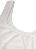 Sleeveless Solid Color Slim Mini Dress SFY-2799