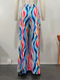 Colorful Print Loose Wide Leg Pant OLYF-6170