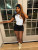 Contrast Color Sport Yoga Shorts Set(With Hairband) QXLB-10128