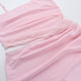 Sexy Ruffles Split Sling Maxi Dress FL-YL24621PFO