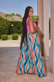 Colorful Print Loose Wide Leg Pant OLYF-6170