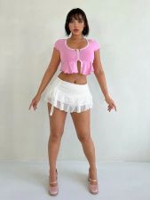Lace Sexy Solid Color Cake Skirt ANDF-2502