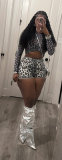 Pre Order: About 7 work days shipping Leopard Print Short Suit YUEM-2025610