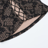 Lace Hollow Out Bandage Tank Tops FL-WQ24299MHO