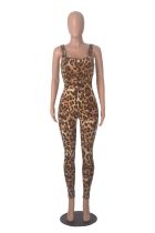 Pre Order: About 7 work days shipping Leopard Print Backless Jumpsuit YUEM-2025600