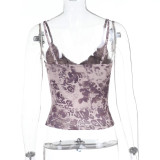 Sexy Lace Leopard Print Camisole Tank Top FL-XY24666MHO