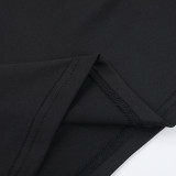 Lace Hollow Out Patchwork Halterneck Mini Dress FL-XY24624DGO