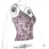 Sexy Lace Leopard Print Camisole Tank Top FL-XY24666MHO