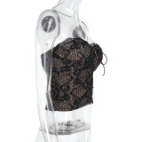 Lace Hollow Out Bandage Tank Tops FL-WQ24299MHO