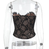 Lace Hollow Out Bandage Tank Tops FL-WQ24299MHO