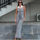 Plaid Print Sleeveless Backless Jumpsuit GNZD-51580JHD