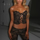 Lace Hollow Out Bandage Tank Tops FL-WQ24299MHO