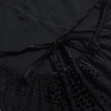 Sexy Solid Color Halterneck Backless Mini Dress GNZD-32423DBY
