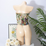 Wrap Hollow Out Bandage Top GNZD-32458TBY