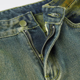 Vintage Colorful Multi-Pocket Loose Jeans GMWF-AL6999