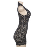Sleeveless Deep V Neck See Through Romper GZJQ-K24Q43924