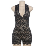 Sleeveless Deep V Neck See Through Romper GZJQ-K24Q43924