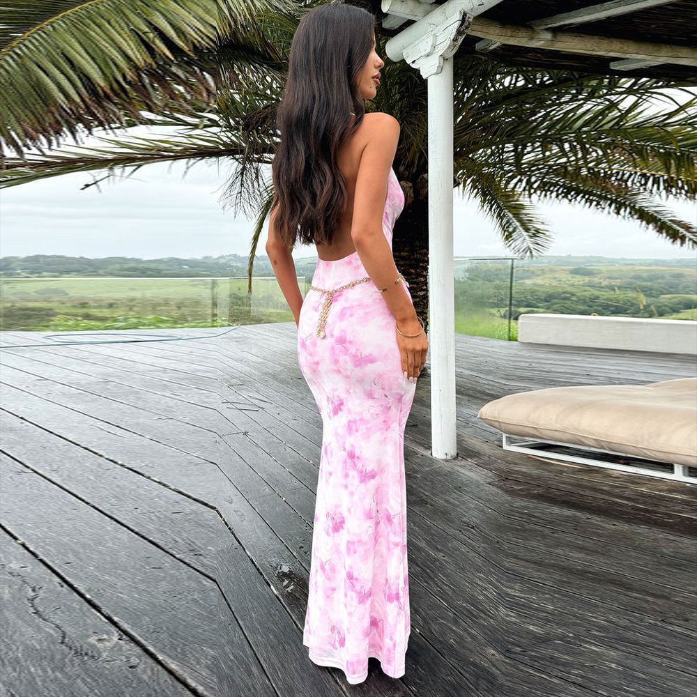 backless slim maxi dresses Cora Backless Maxi Dress