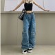 Patchwork Multi-pocket Work Jeans GMWF-6930
