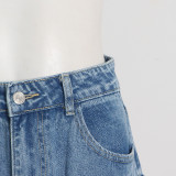 Patchwork Multi-pocket Work Jeans GMWF-6930