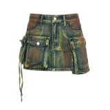 Cowboy Suspender Half Skirt Two Piece Set GMWF-8622