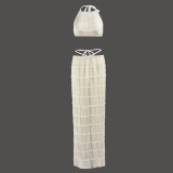 Sexy Hollow Out See Through Two Piece Skirts Set GNZD-31836SHY