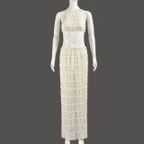 Sexy Hollow Out See Through Two Piece Skirts Set GNZD-31836SHY